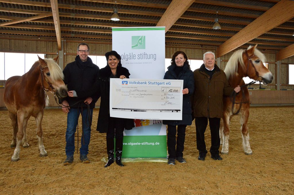 Olgäle-Stiftung erhielt Spende über 12.000 € für Reittherapie