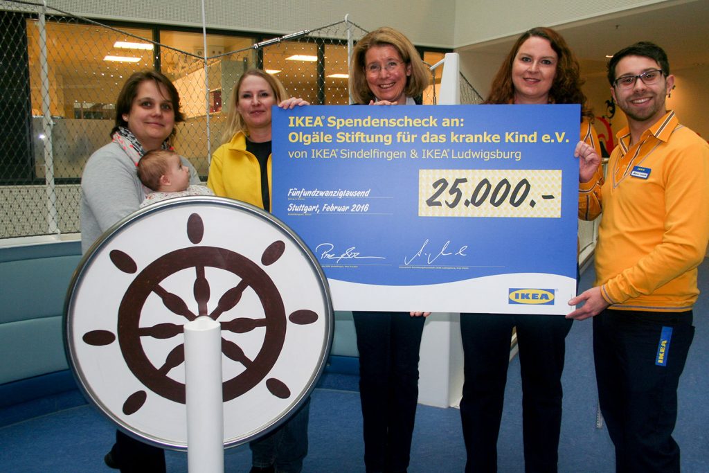 IKEA Sindelfingen und Ludwigsburg unterstützen Olgäle-Stiftung