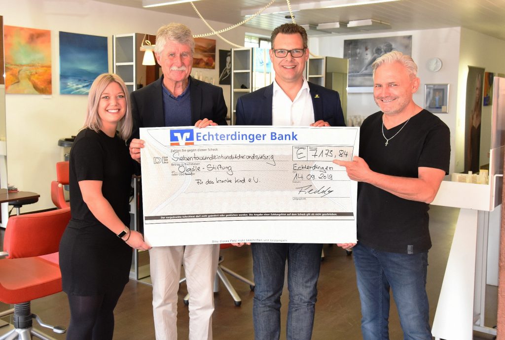 Leinfelden-Echterdingen, Echterdingen, Freddy der Friseur, Spendenübergabe