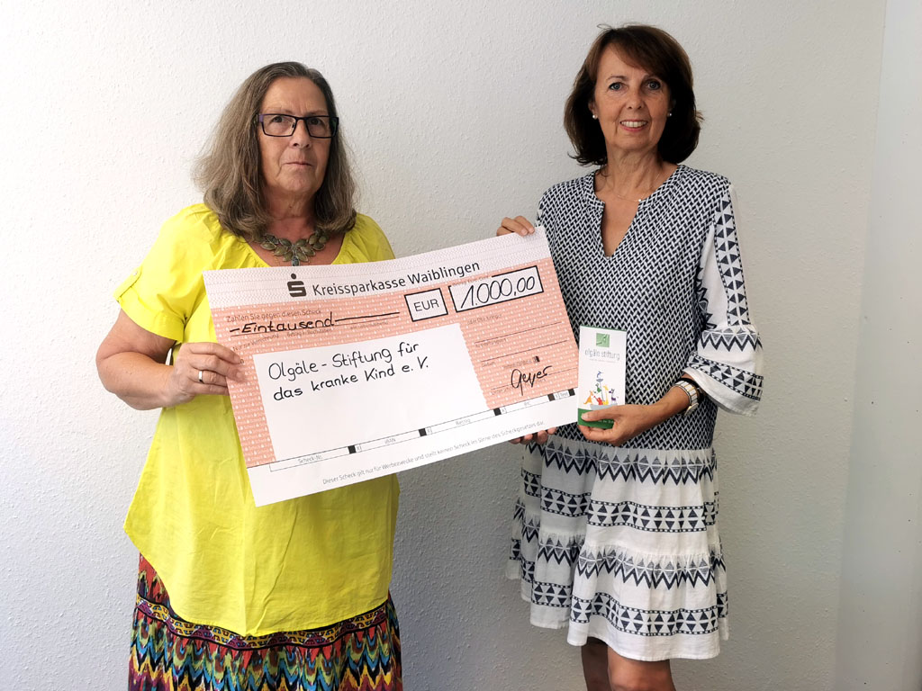 Spende des 1. Handharmonika-Club Fellbach anlässlich seines 90-jährigen Bestehens