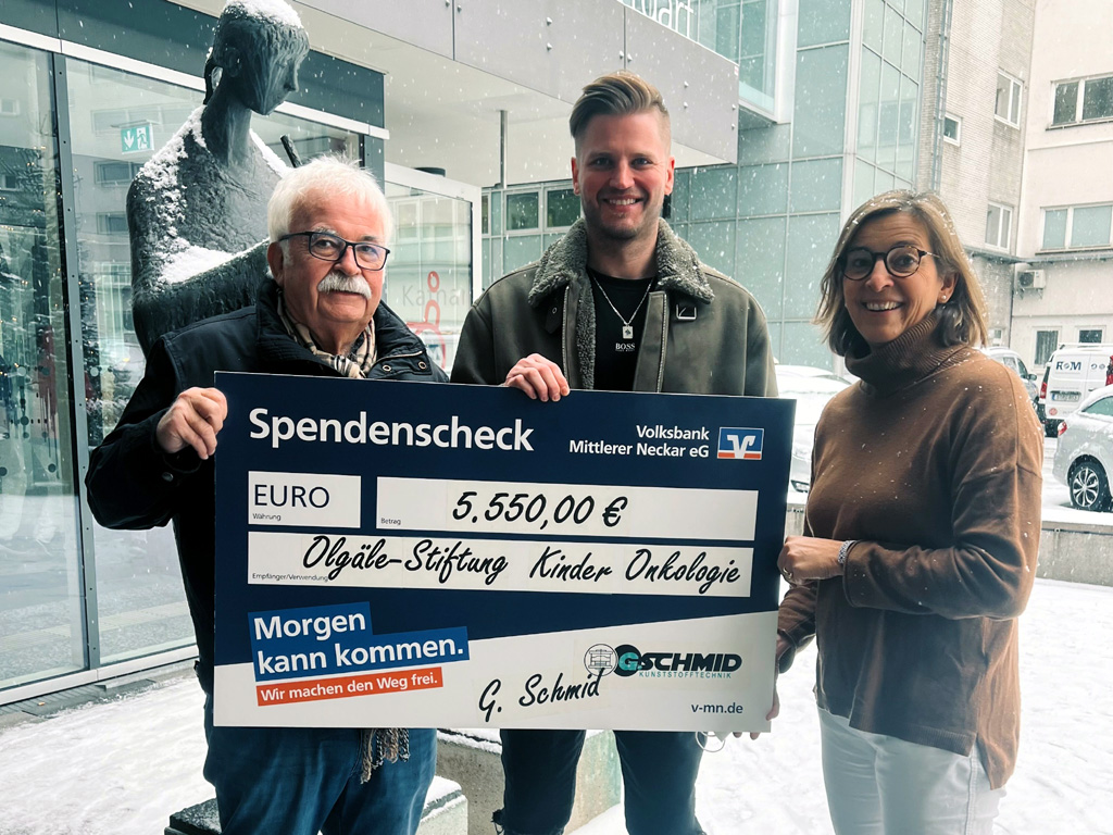 G. Schmid GmbH aus Bissingen a.d. Teck spendet für die Onkologie