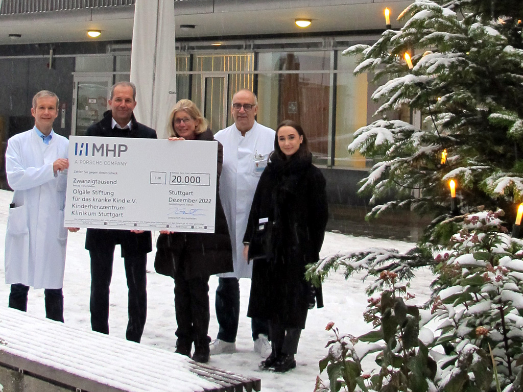 MHP spendet 20.000 Euro für das Kinderherzzentrum