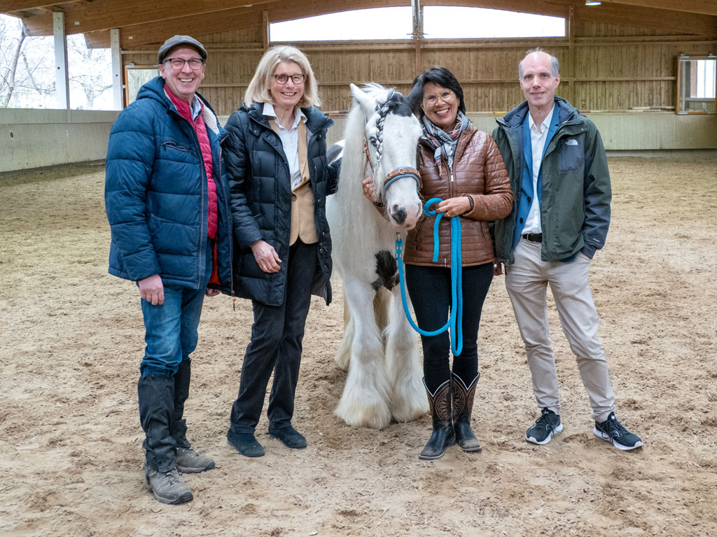 Neuer Star in der Reithalle: Therapiepferd Merlin