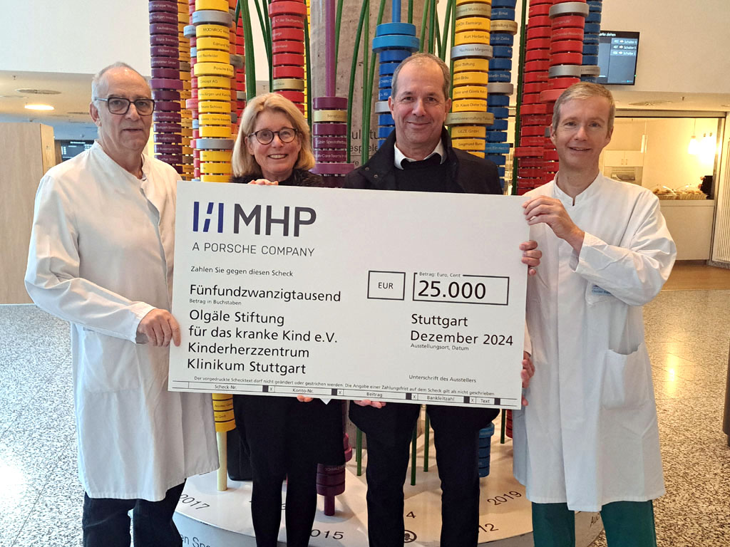 MHP spendet 25.000 Euro für die Kinderkardiologie